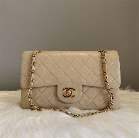 chanel beige flap small|chanel flap bag vintage.